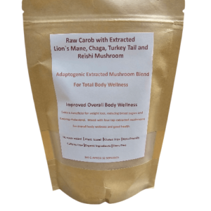 Organic Raw Carob with Extracted 4 Mushroom Blend